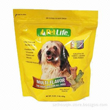 Stand-up Pet Food Bag with Zipper and Bottom Gusset